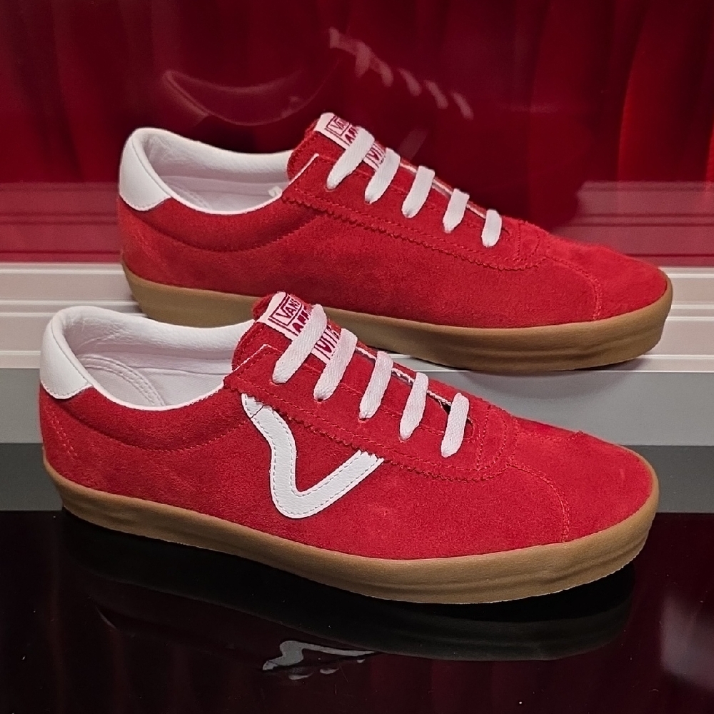 Vans Sport Low Track Sport Red Men's 9 Women's 10.5 New
